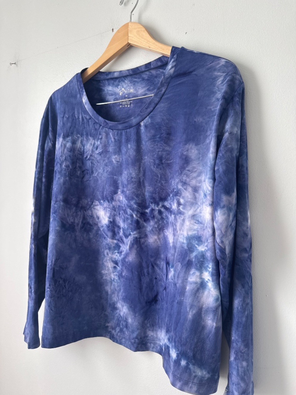 A Core super soft purple tie-dye, long sleeve tee - Picture 3 of 5